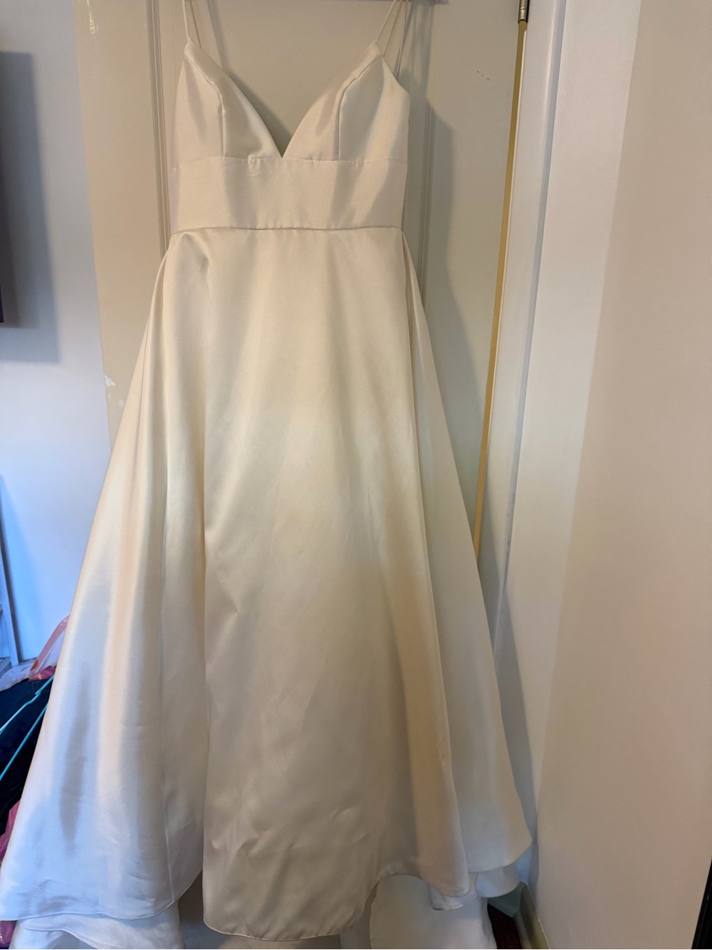 WHIT Ivory Spaghetti-Strap A-Line Bridal Dress